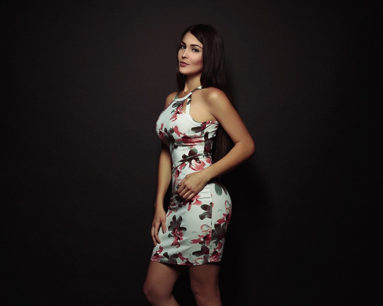 andreina berrueta, women, paul egas scarino, dress, portrait, simple background