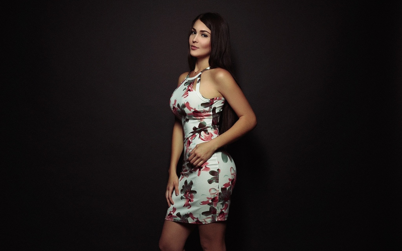 andreina berrueta, women, paul egas scarino, dress, portrait, simple background