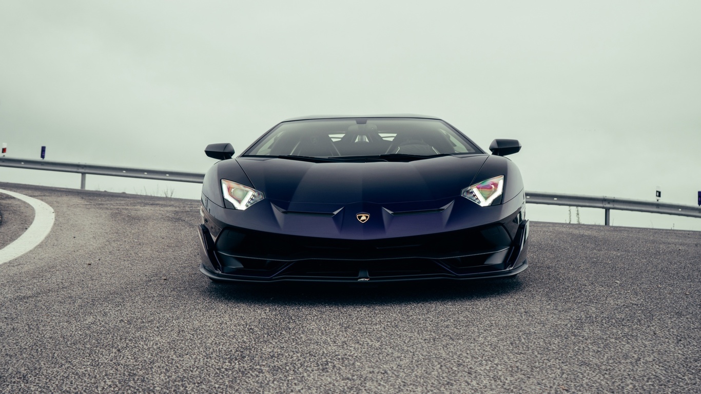 lamborghini aventador svj, italian cars, lamborghini, viola aletheia, road, outdoors