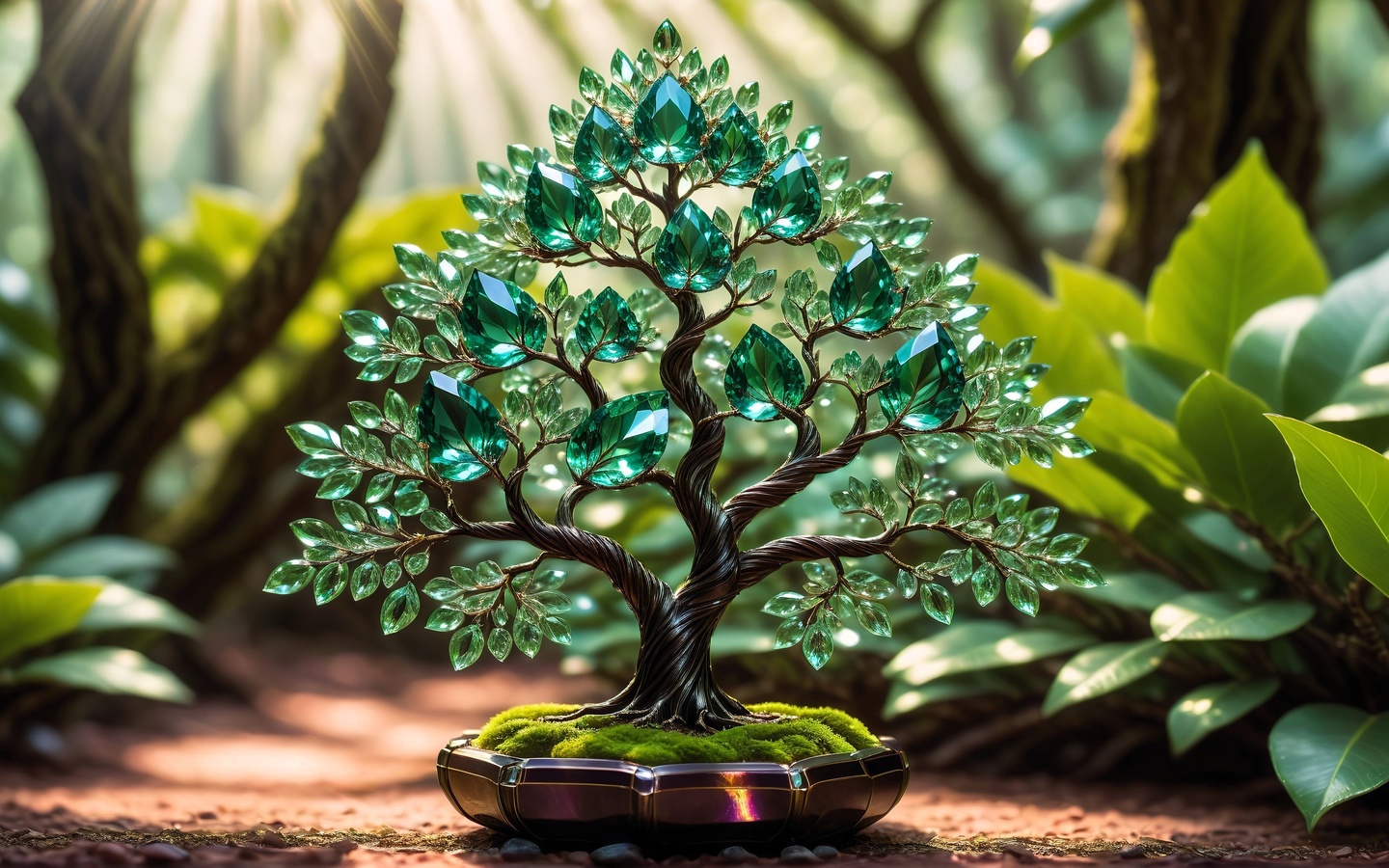 ai, art digital, bonsai, diamantes, lindo