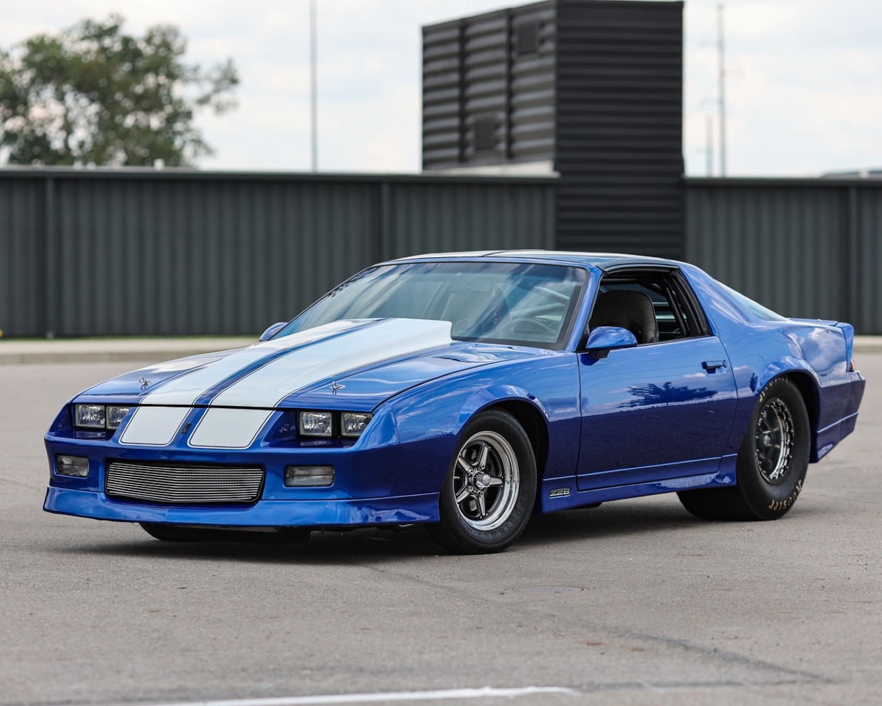 camaro, blue, 1991, stripes, pro street, roll cage, z28, bowtie