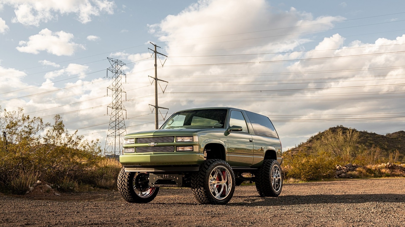 chevrolet, tahoe, custom wheels, green, gm