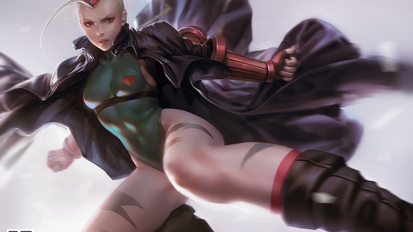 cammy white, blonde, street fighter, ass, video game characters, , video game girls, video game warriors, digital art, hips, green leotard