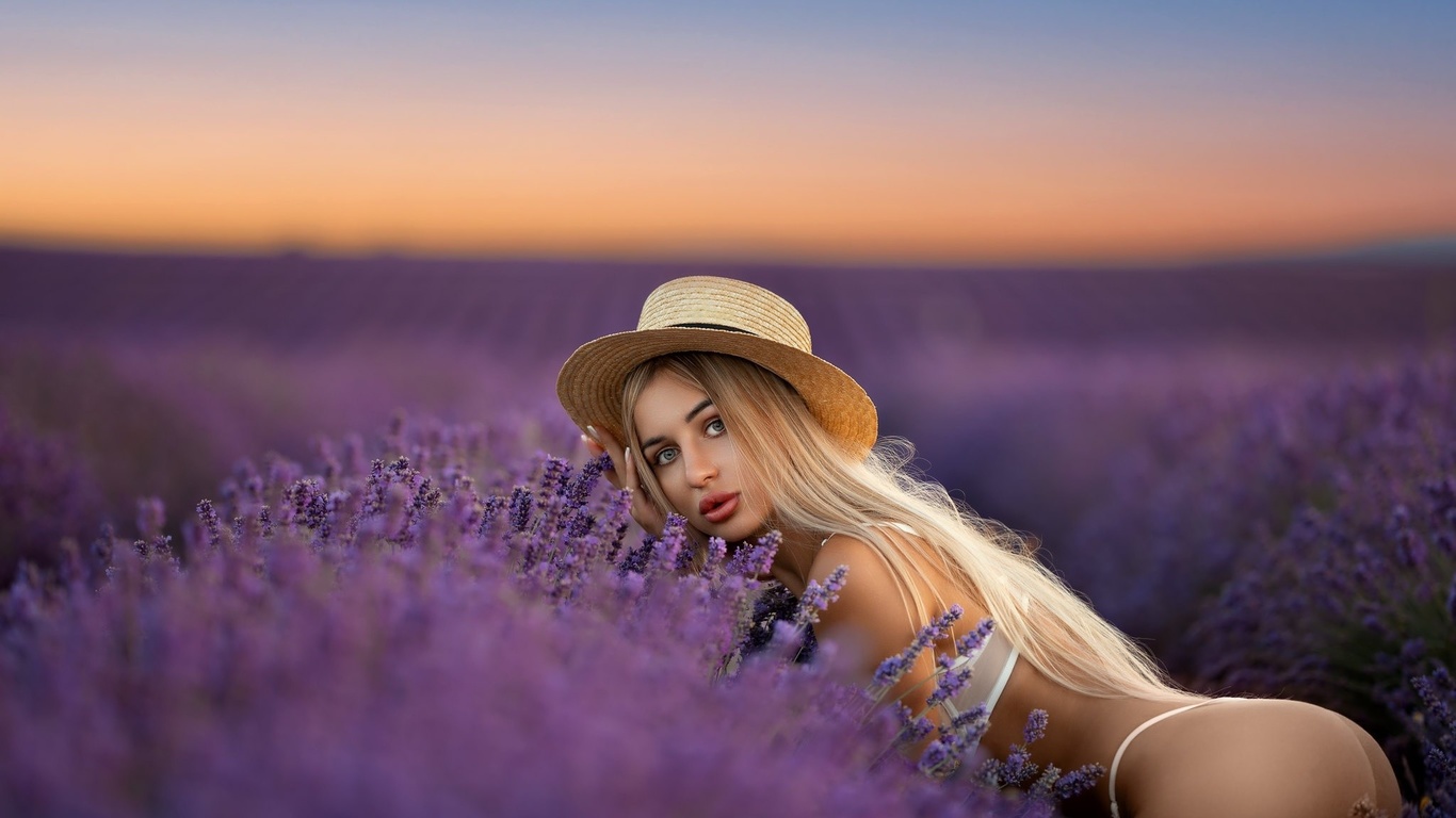 model, ass, thong, bra, hat, sexy, field, blonde, beauty, hot