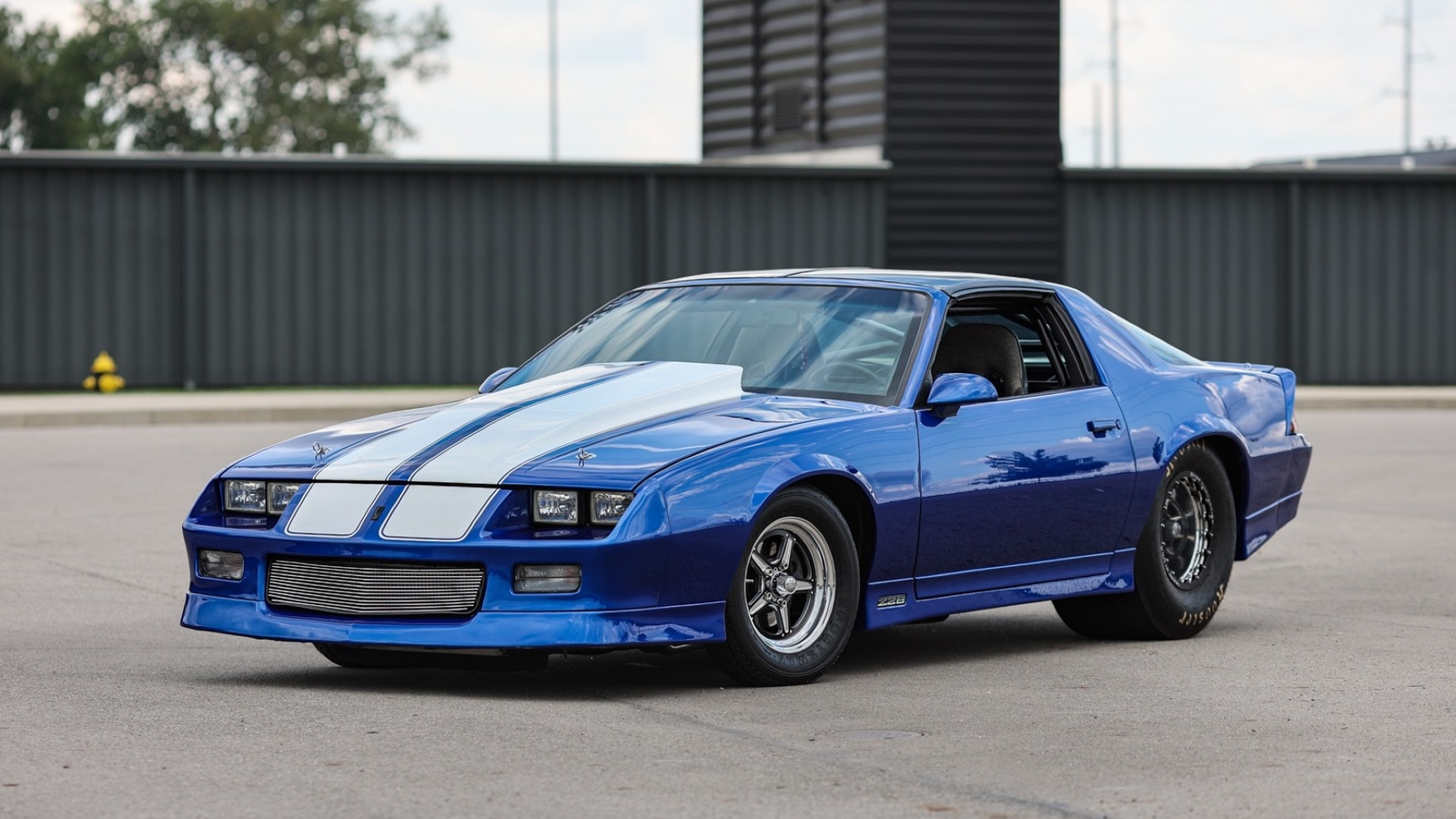 camaro, blue, 1991, stripes, pro street, roll cage, z28, bowtie