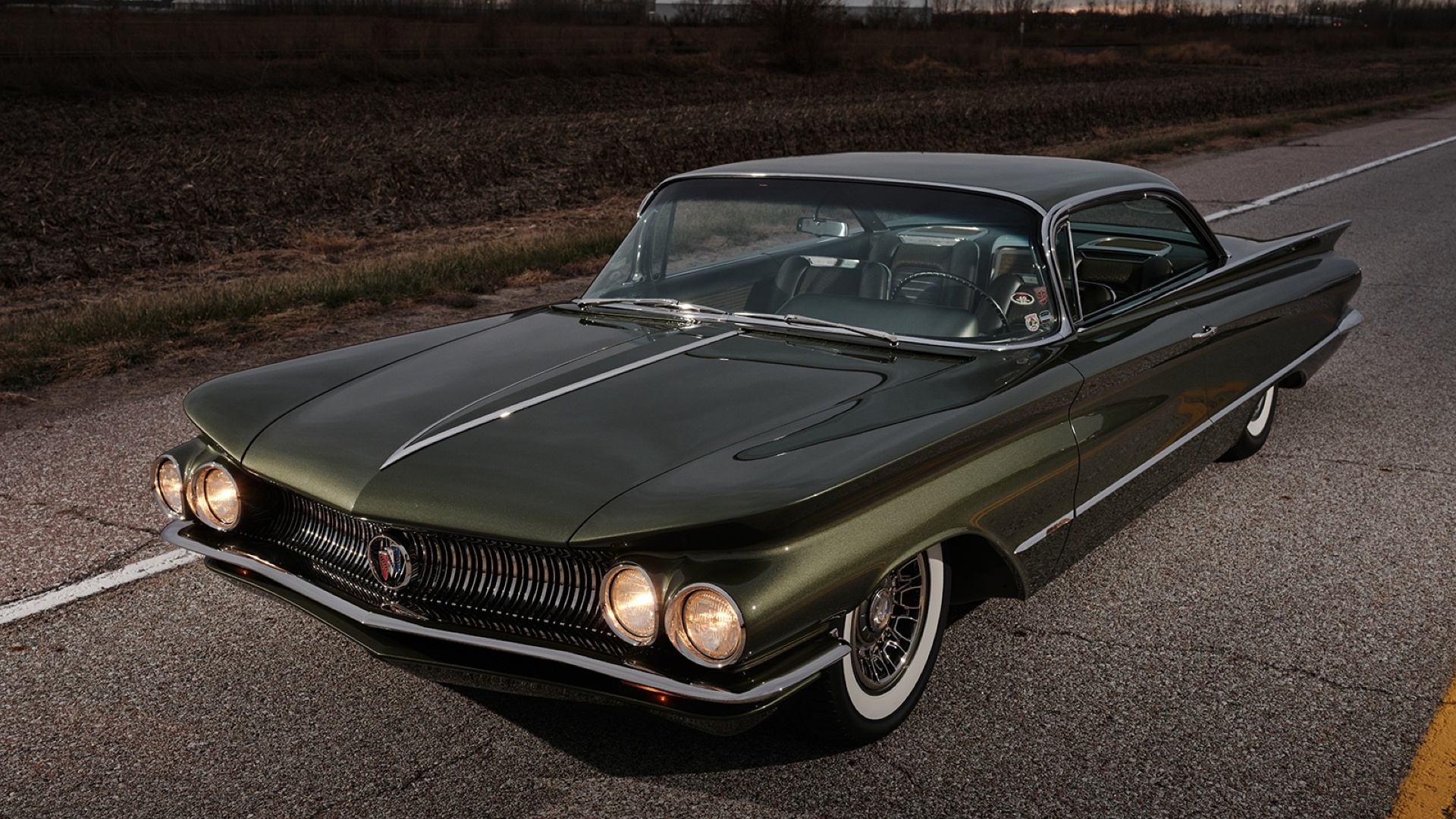 1960, buick, gm, classic, green, white walls