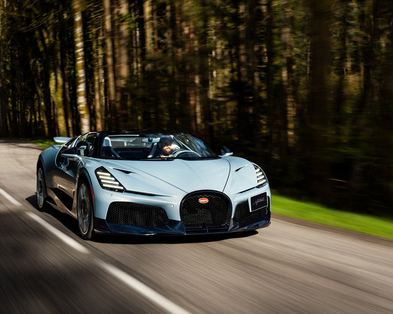 bugatti w16 mistral, bugatti, sports car, car, french cars, blue cars