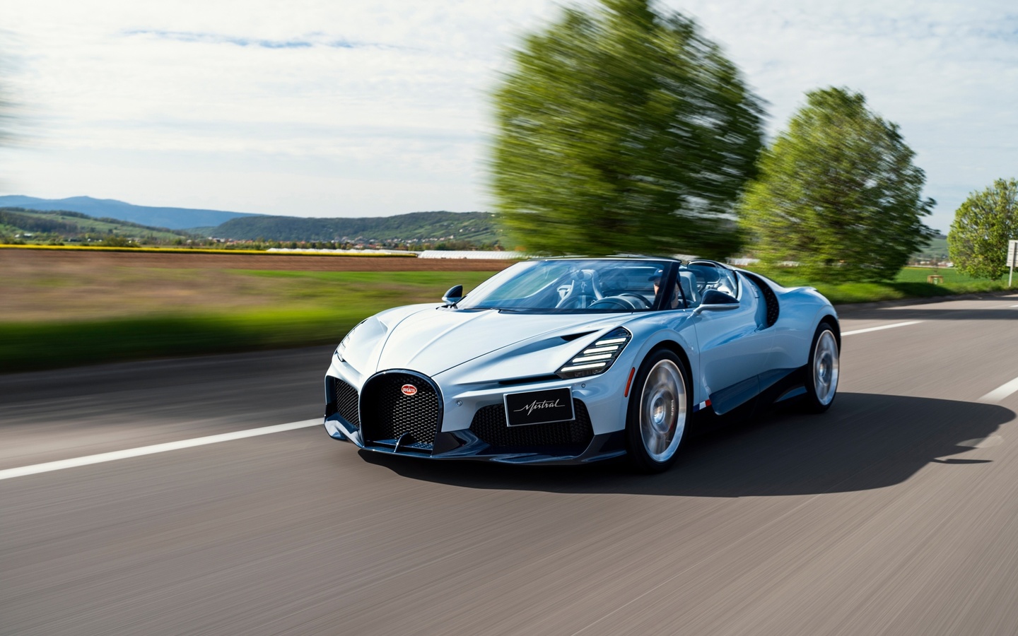 bugatti w16 mistral, bugatti, sports car, car, french cars, blue cars