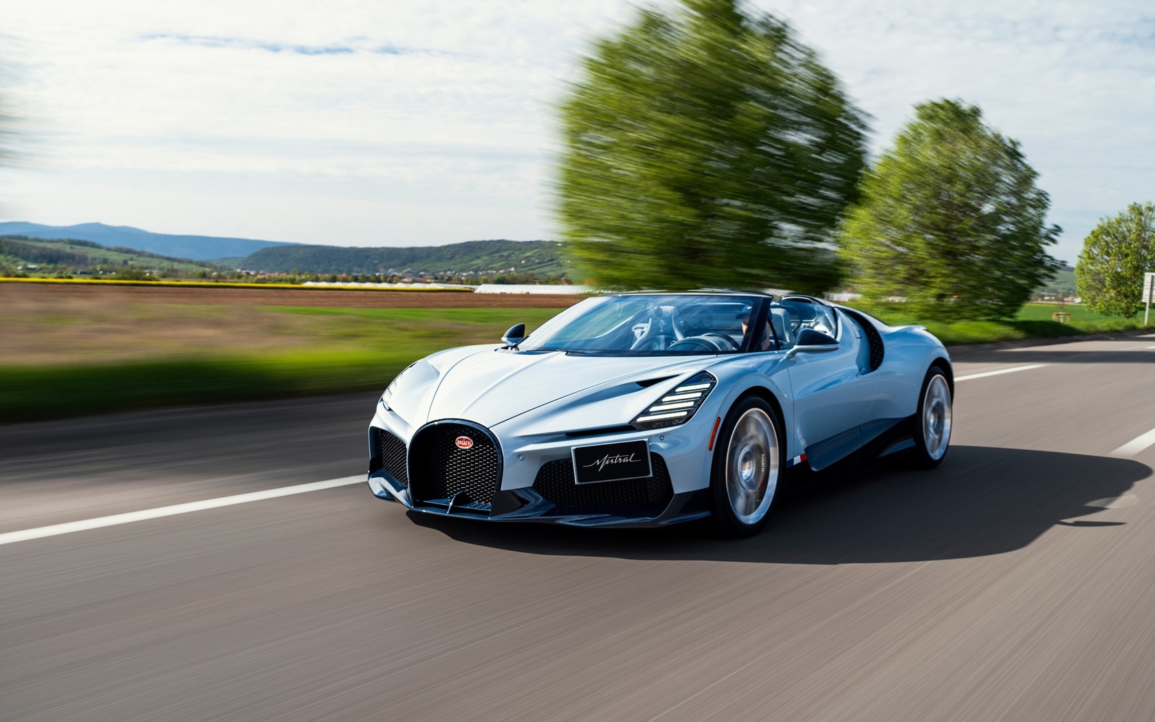 bugatti w16 mistral, bugatti, sports car, car, french cars, blue cars