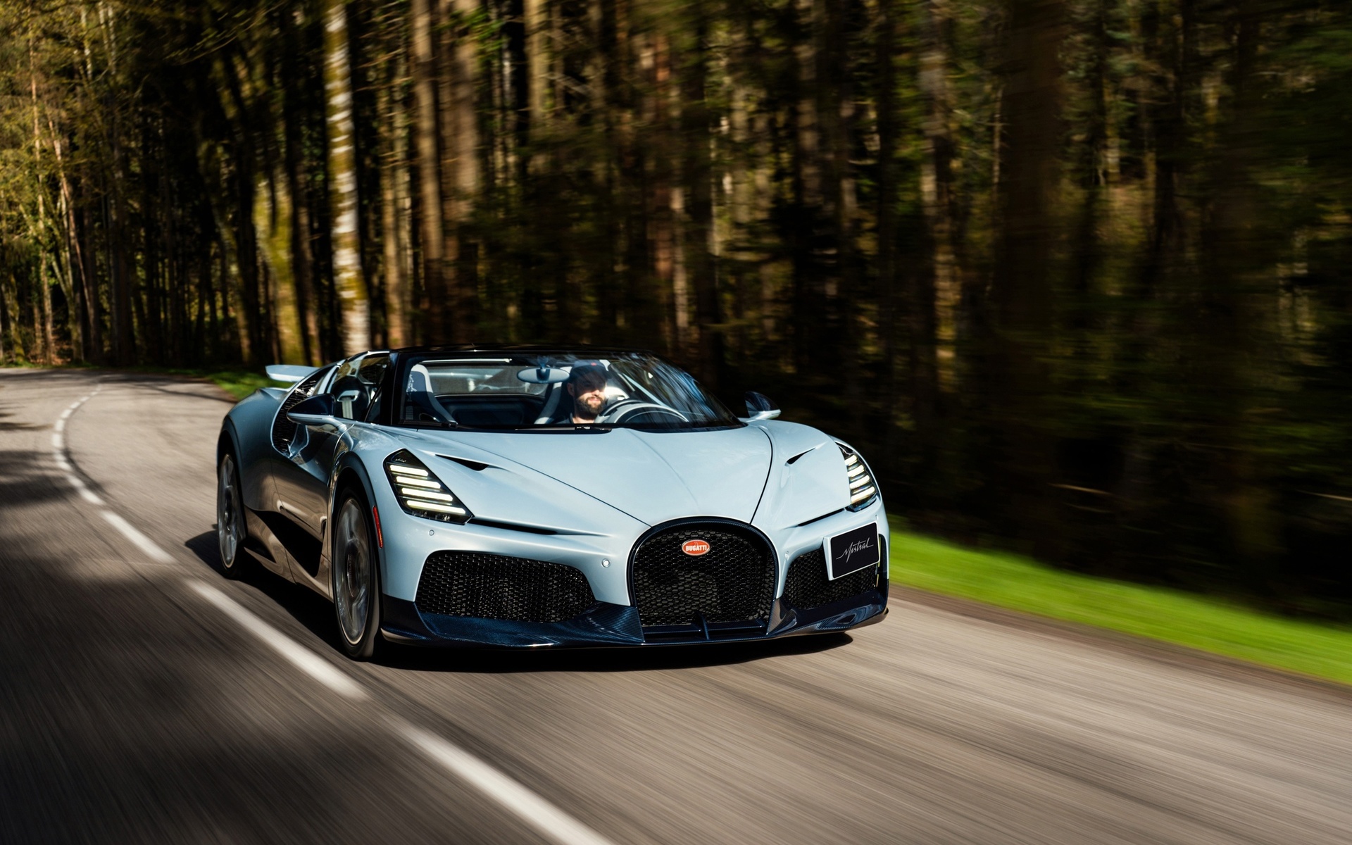 bugatti w16 mistral, bugatti, sports car, car, french cars, blue cars