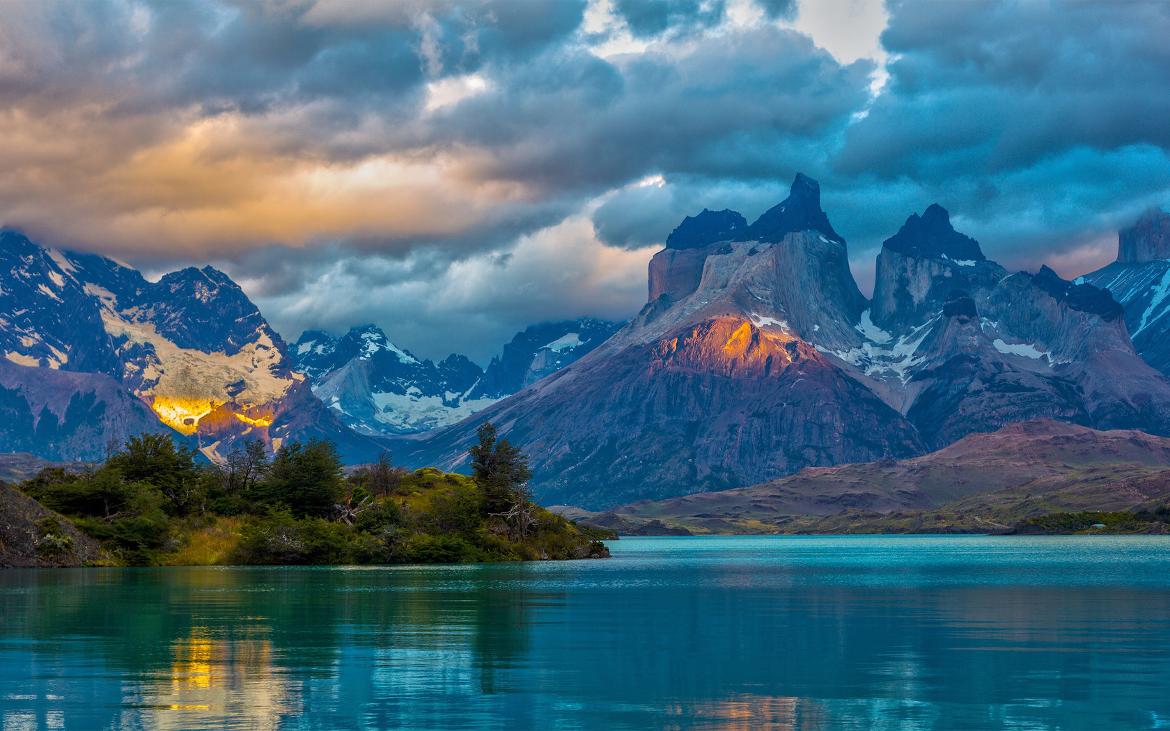 natureza, bela, paisagem, lago, montanha