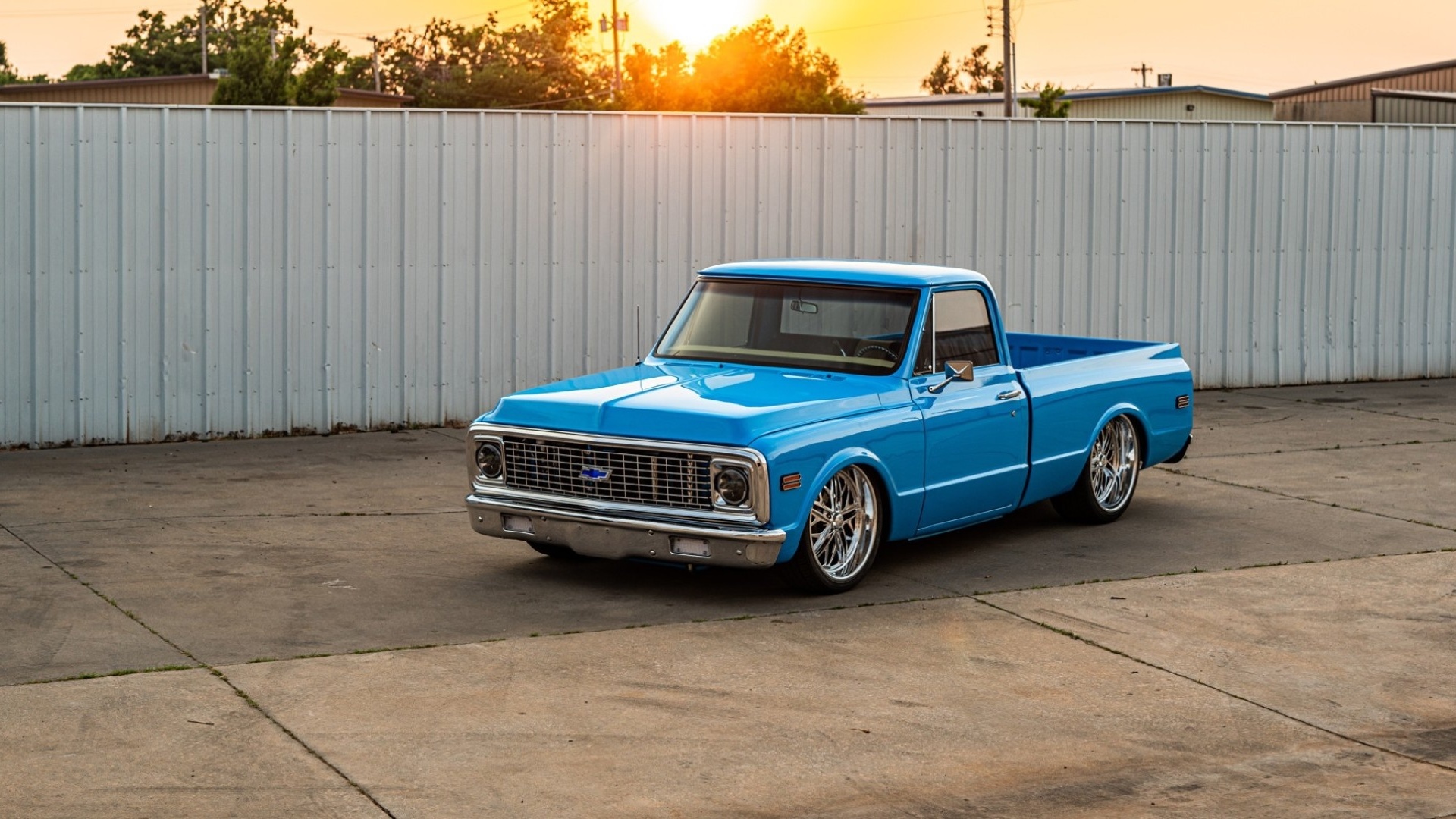 gm, classic, truck, blue, chevrolet