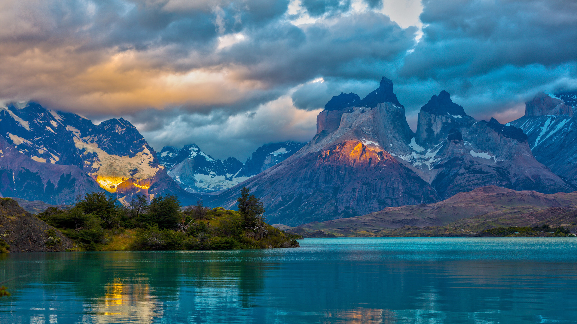 natureza, bela, paisagem, lago, montanha