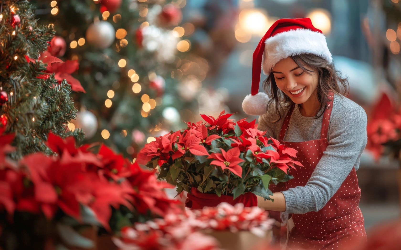 christmas, poinsettia, -